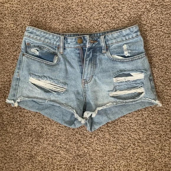 Billabong Drift Away Frayed Denim Shorts - Picture 4 of 6